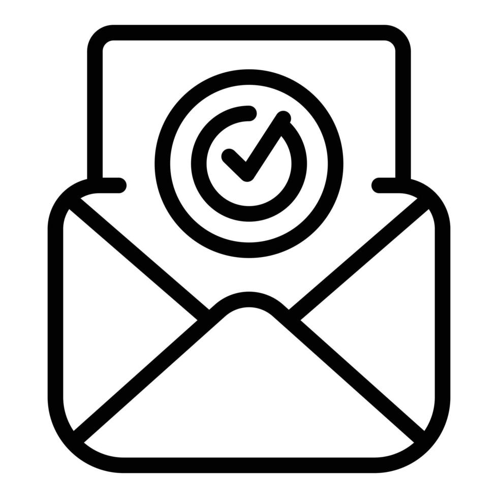 Manager email icon, outline style vector