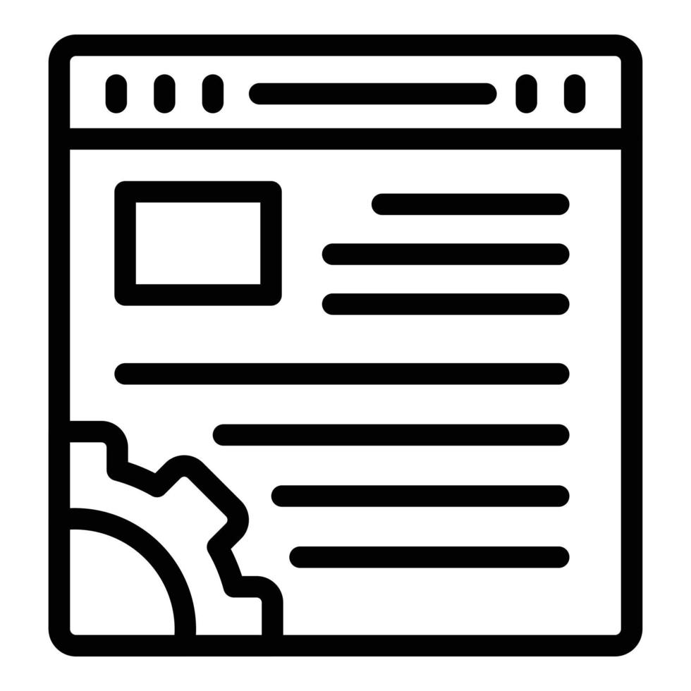 Project settings icon, outline style vector