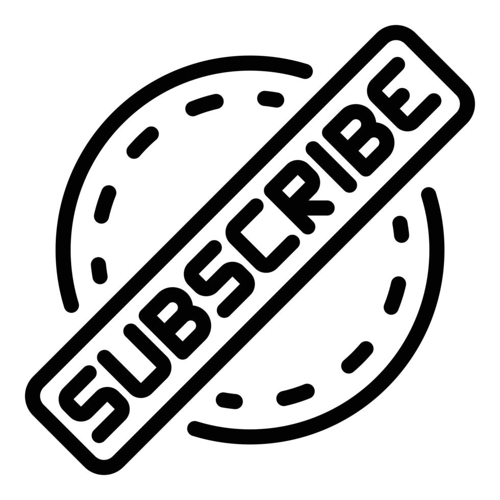 Social network subscribe icon, outline style vector