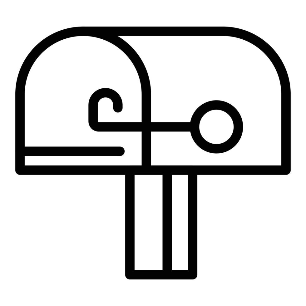 Post box icon, outline style vector