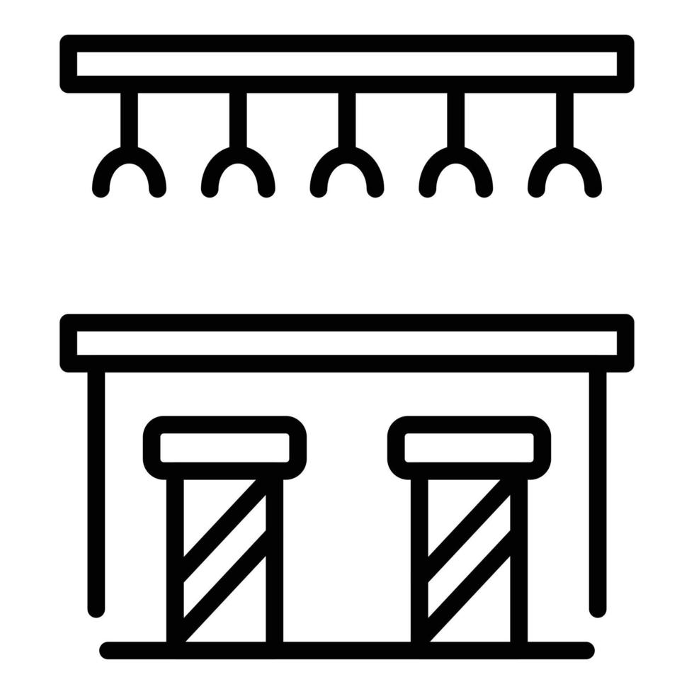 Bar counter icon, outline style vector