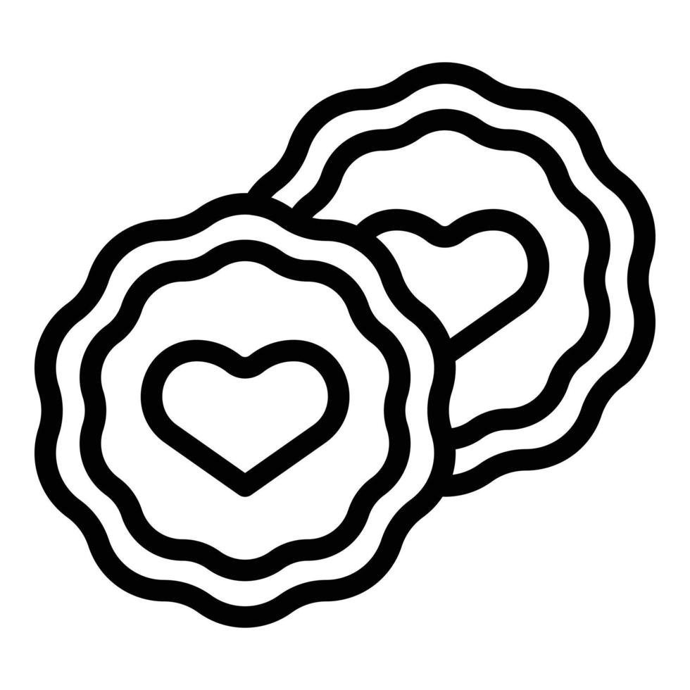 Bakery molds icon, outline style vector
