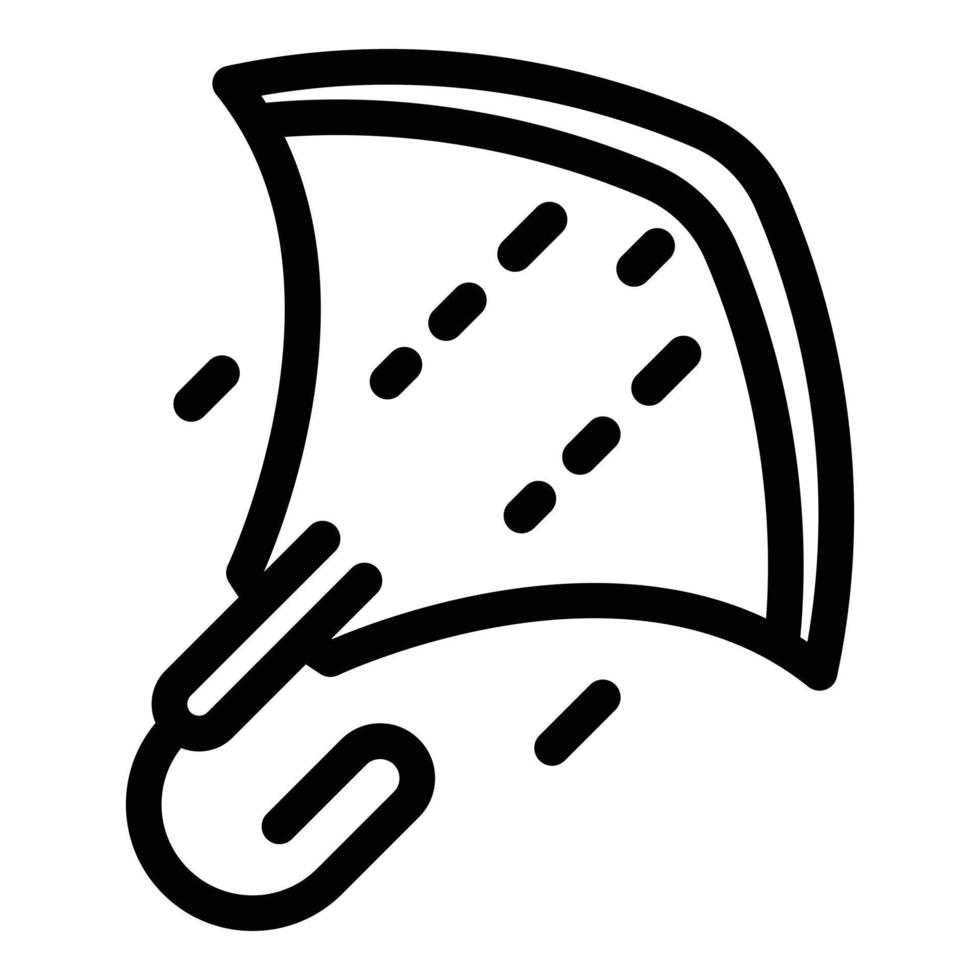 Swim manta fish icon, outline style vector