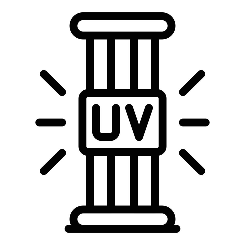 Portable uv lamp icon, outline style vector
