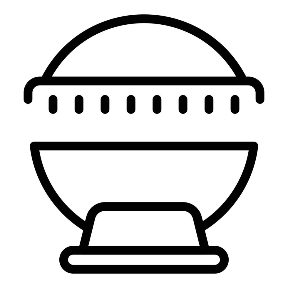 Cabin solarium icon, outline style vector