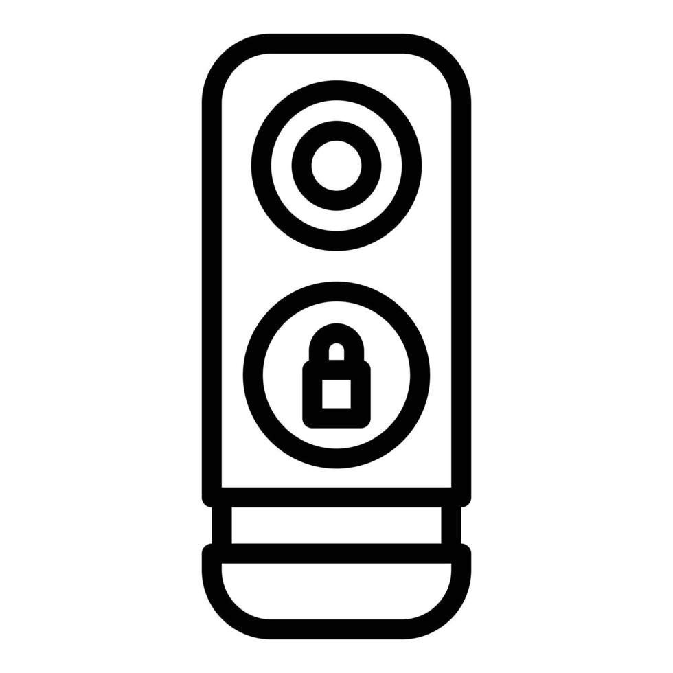 Remote vehicle key icon, outline style vector
