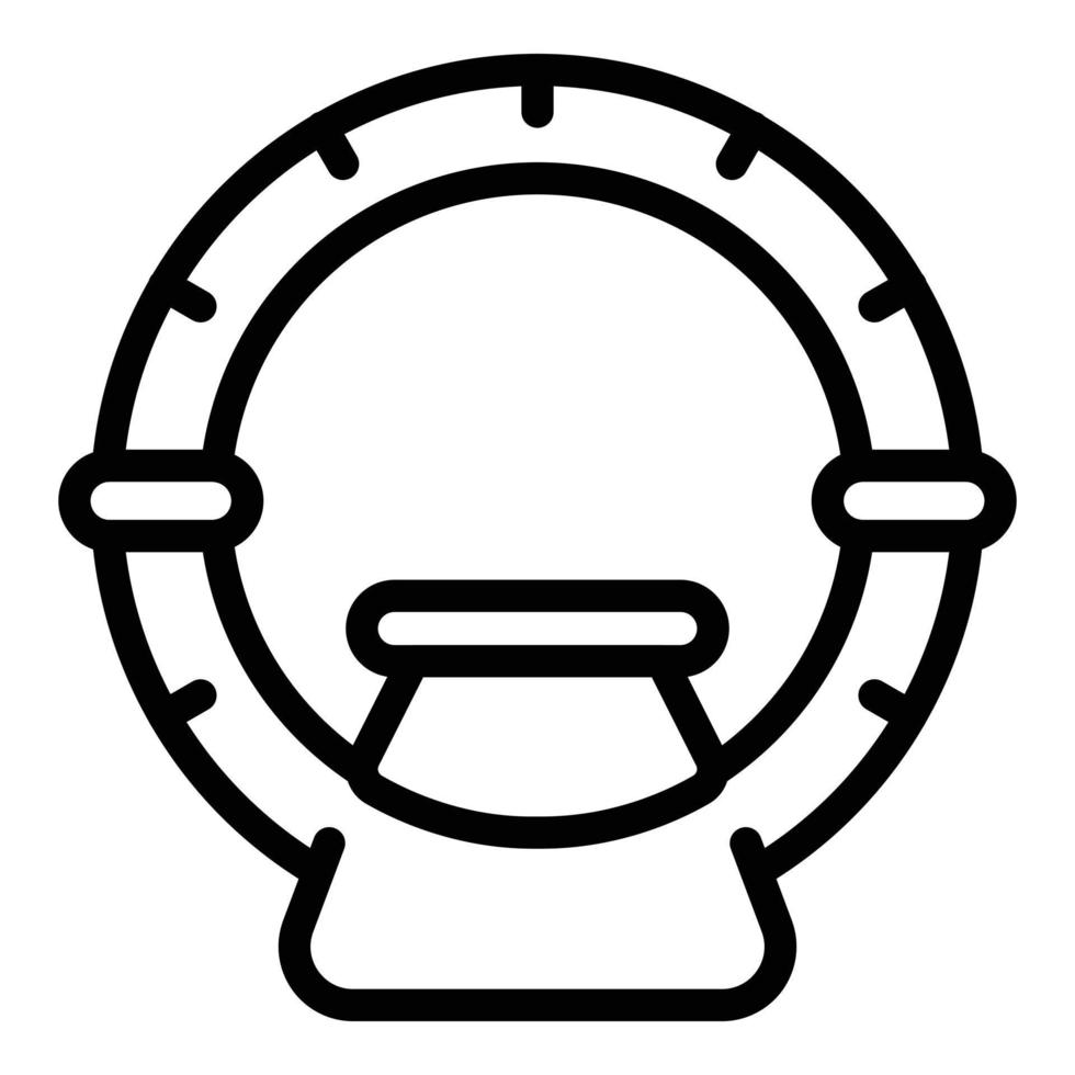 Solarium circle icon, outline style vector