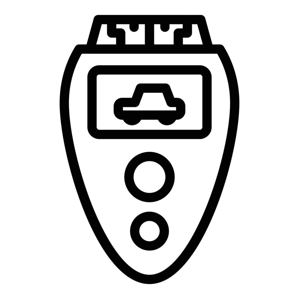 Smart car key icon, outline style vector
