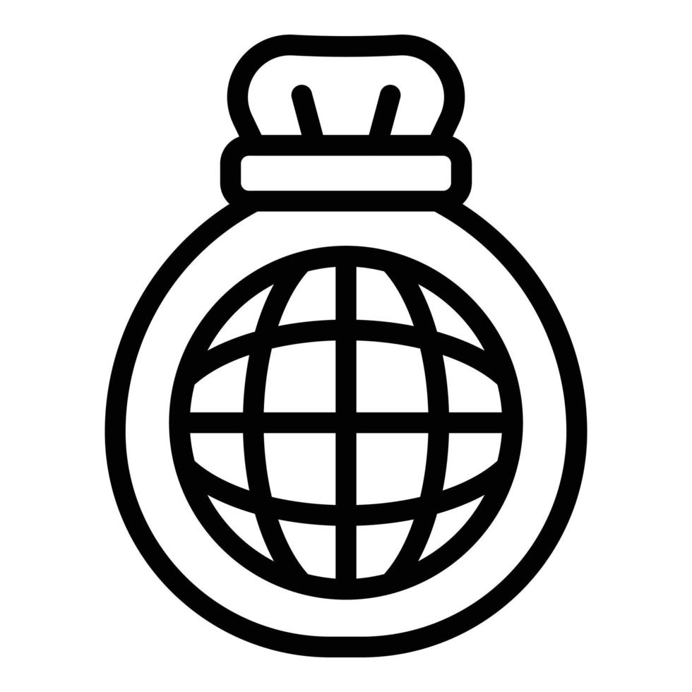 Global charity icon, outline style vector