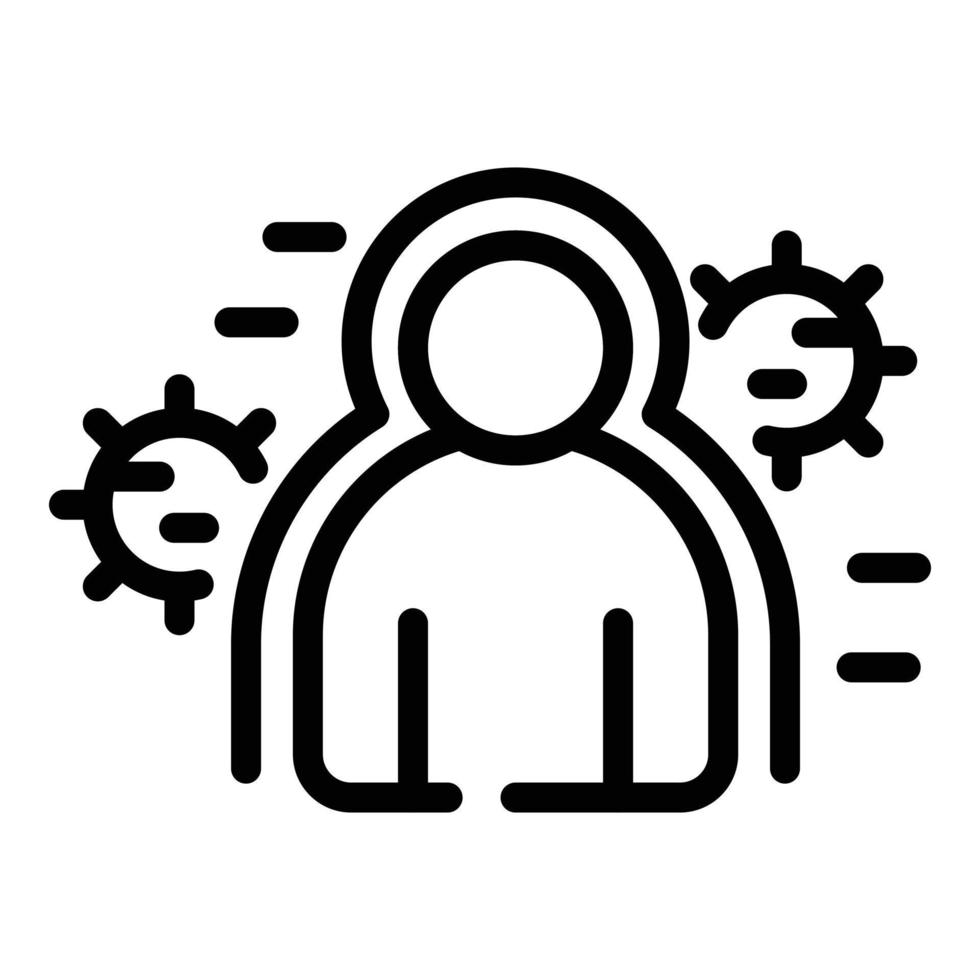 Immunology icon, outline style vector