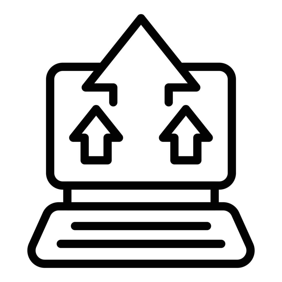 Hardware backup icon, outline style vector