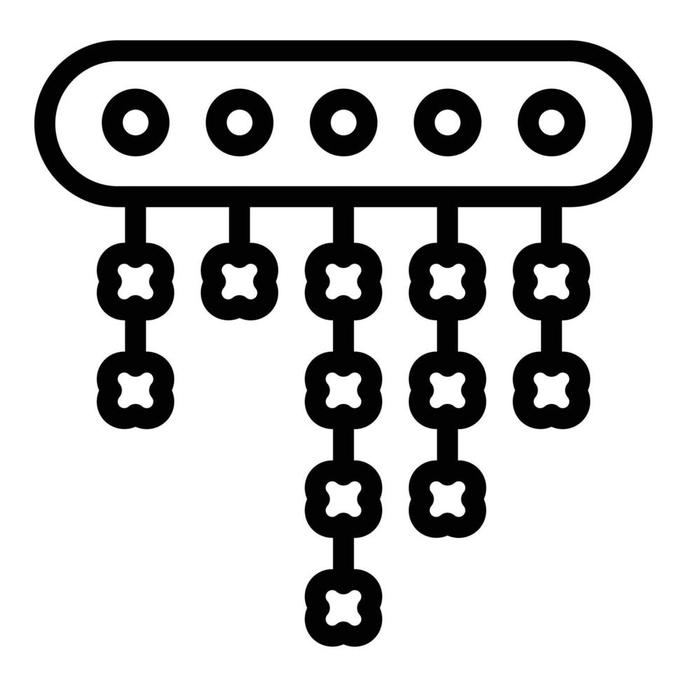 icono de cifrado cibernético, estilo de contorno vector