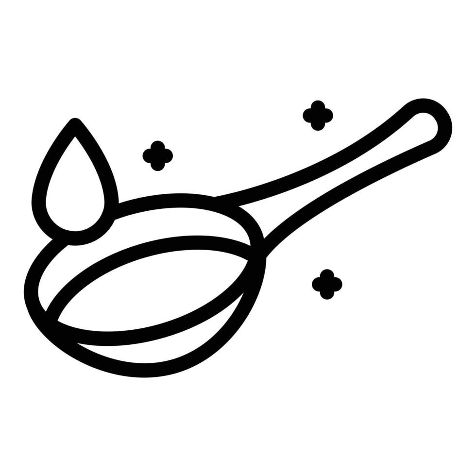 Cough drops spoon icon, outline style vector