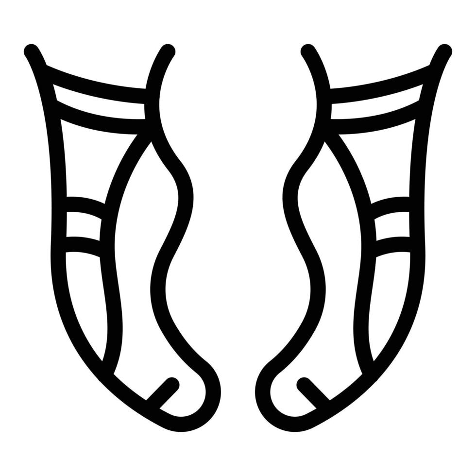 Ballet slippers icon, outline style vector