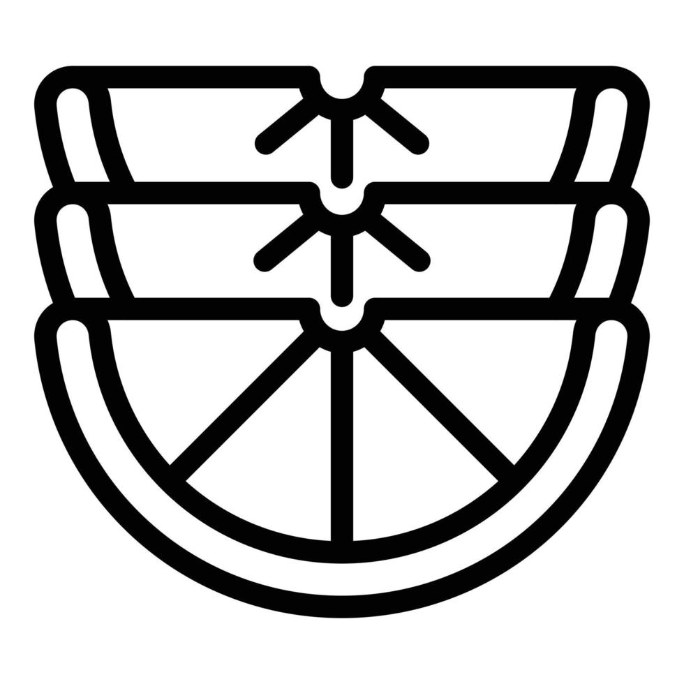 Lemon vitamin c icon, outline style vector