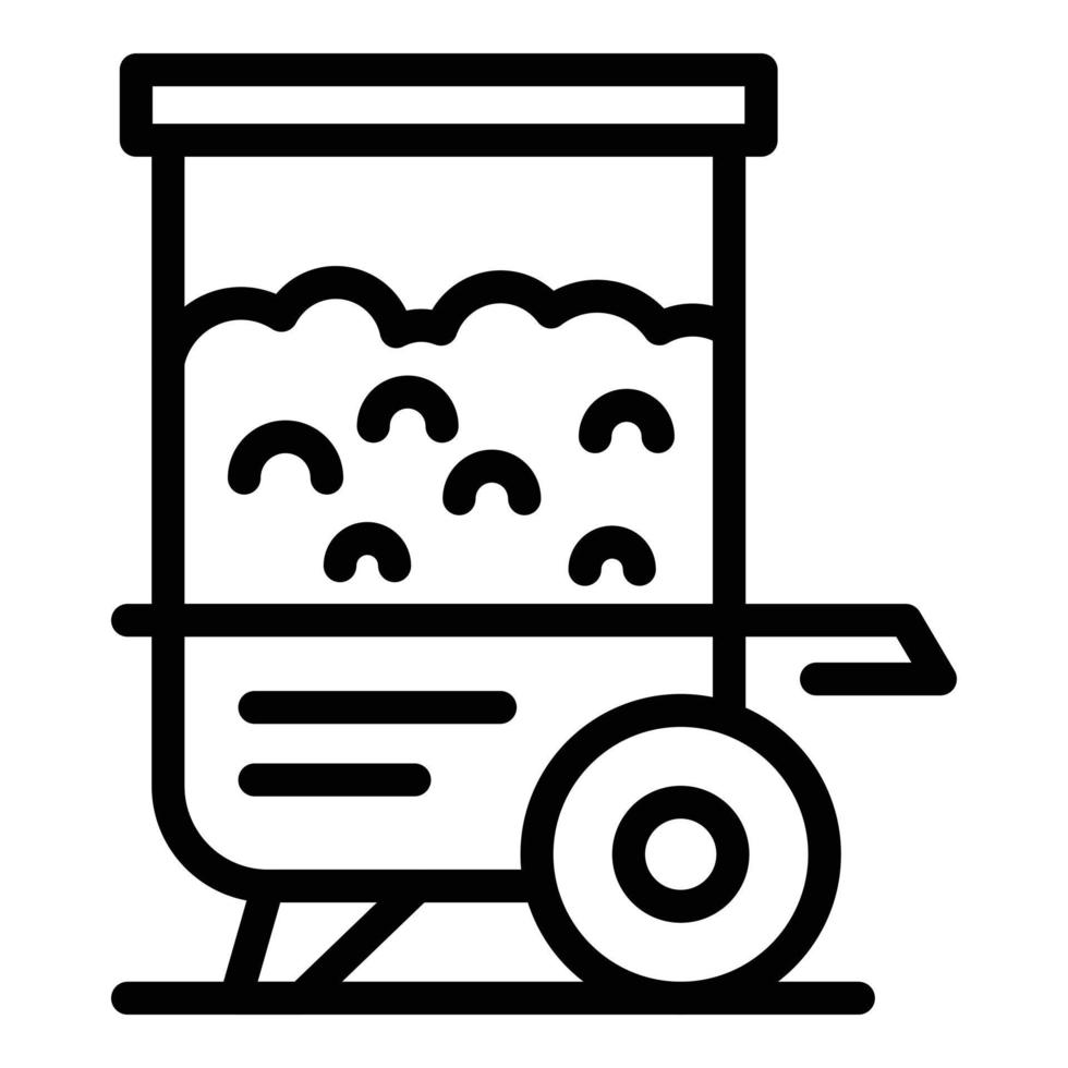 Popcorn machine icon, outline style vector