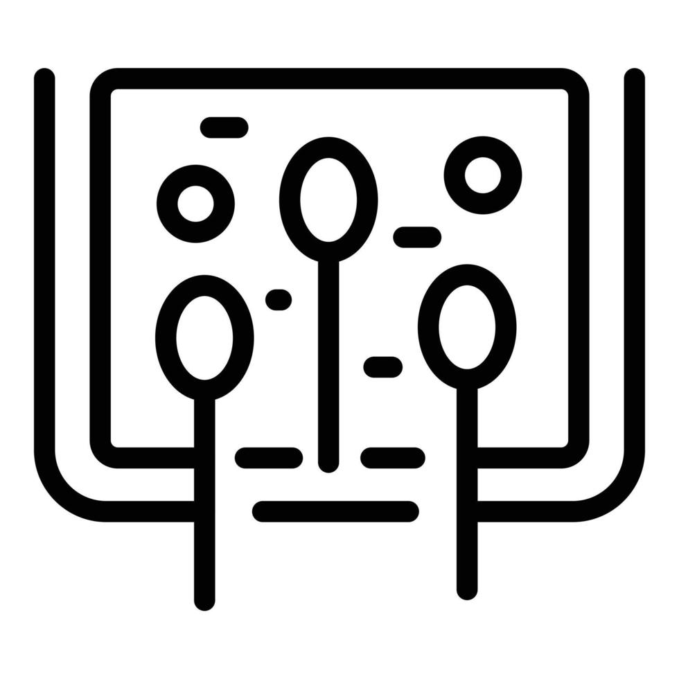 Test sticks icon, outline style vector