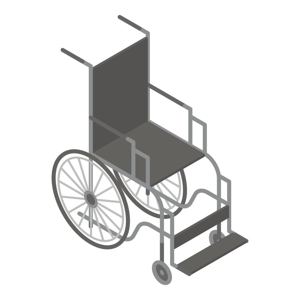 icono de silla de ruedas de hospital, estilo isométrico vector