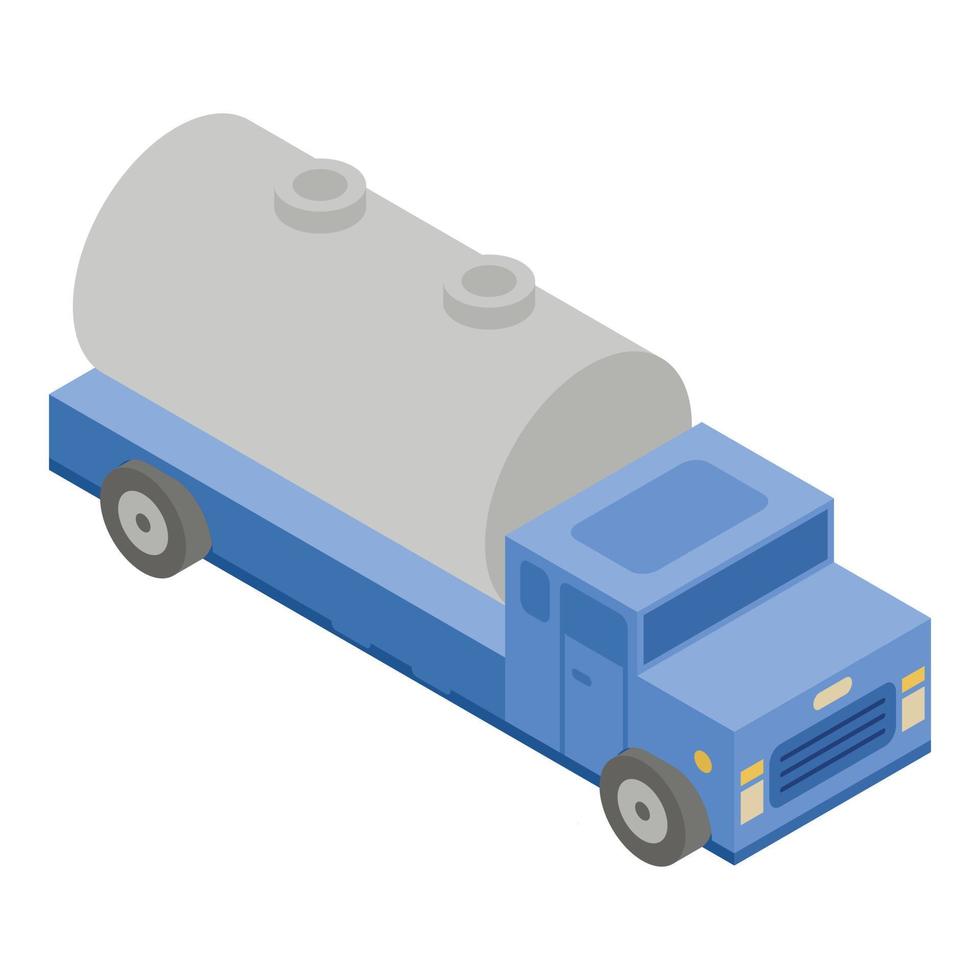Milk truck icon, isometric style vector