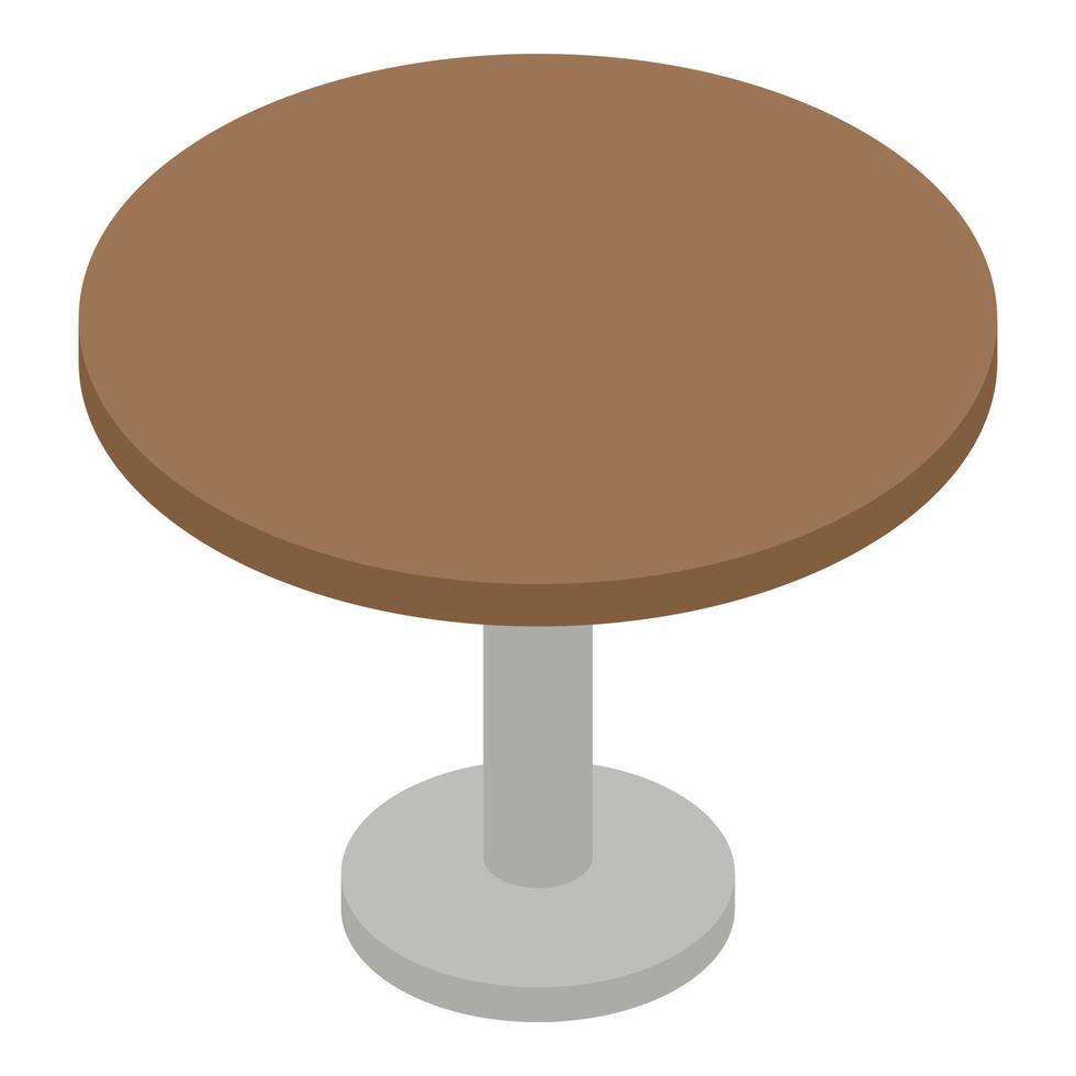 Round bar table icon, isometric style vector