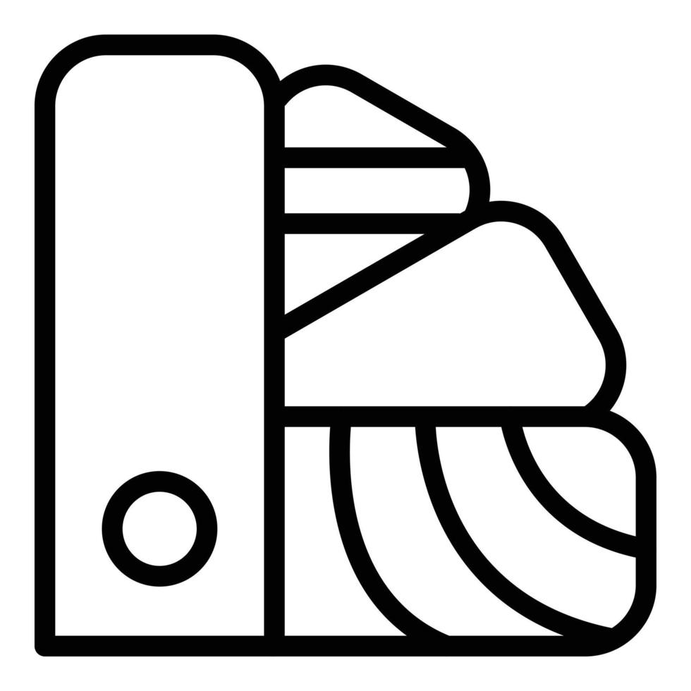icono de paleta de impresora, estilo de esquema vector