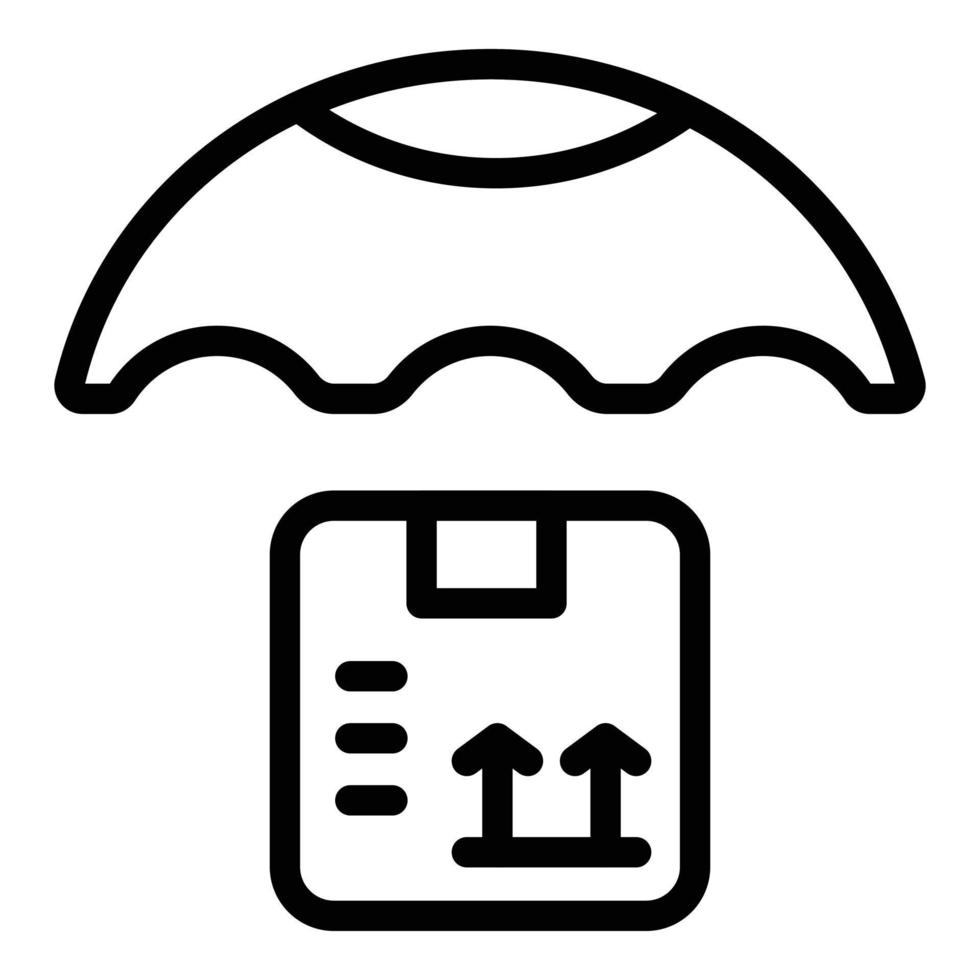 Protected delivery icon, outline style vector