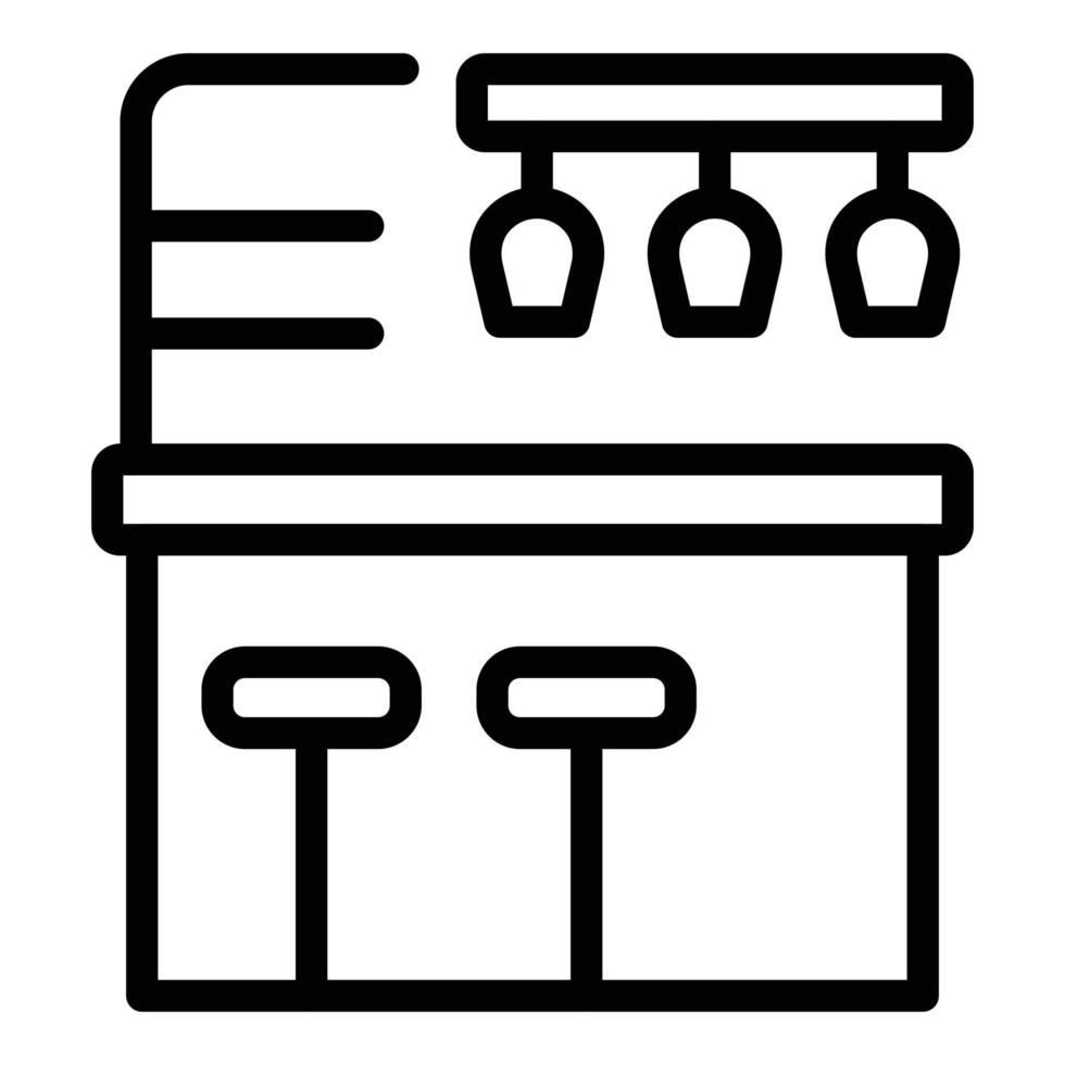 Bar counter icon, outline style vector