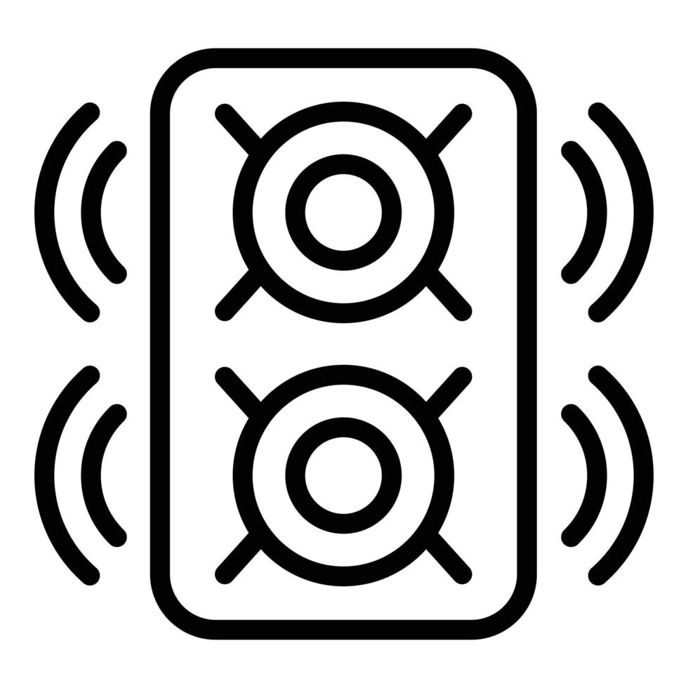 Party speaker icon, outline style vector