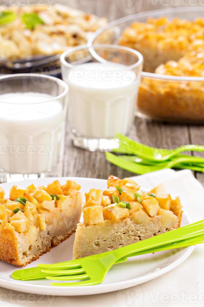 tarta salada con patatas foto