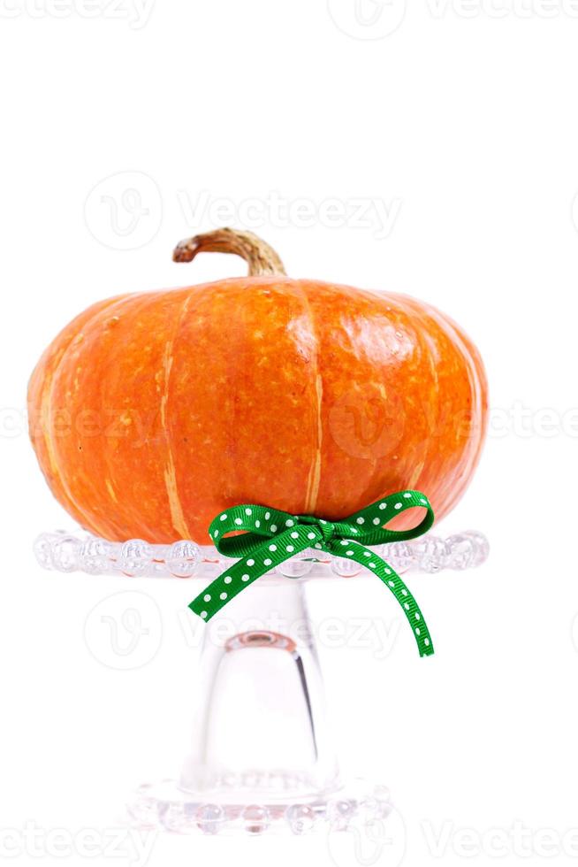 Fresh pie pumpkin isolated on white, fall concept photo