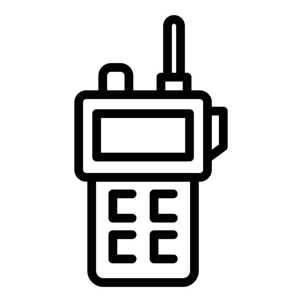 icono de walkie talkie de safari, estilo de esquema vector