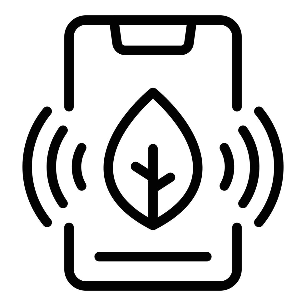 Digital farming icon, outline style vector