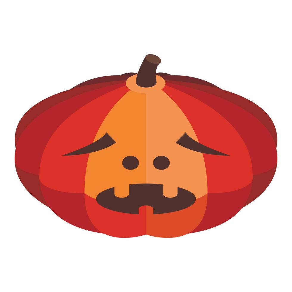 icono de calabaza de octubre, estilo isométrico vector