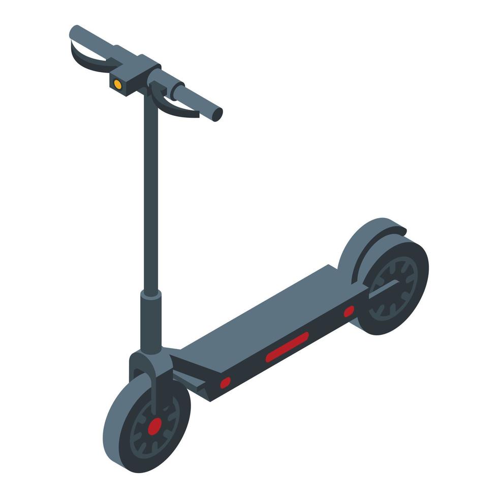 Battery electric scooter icon, isometric style vector