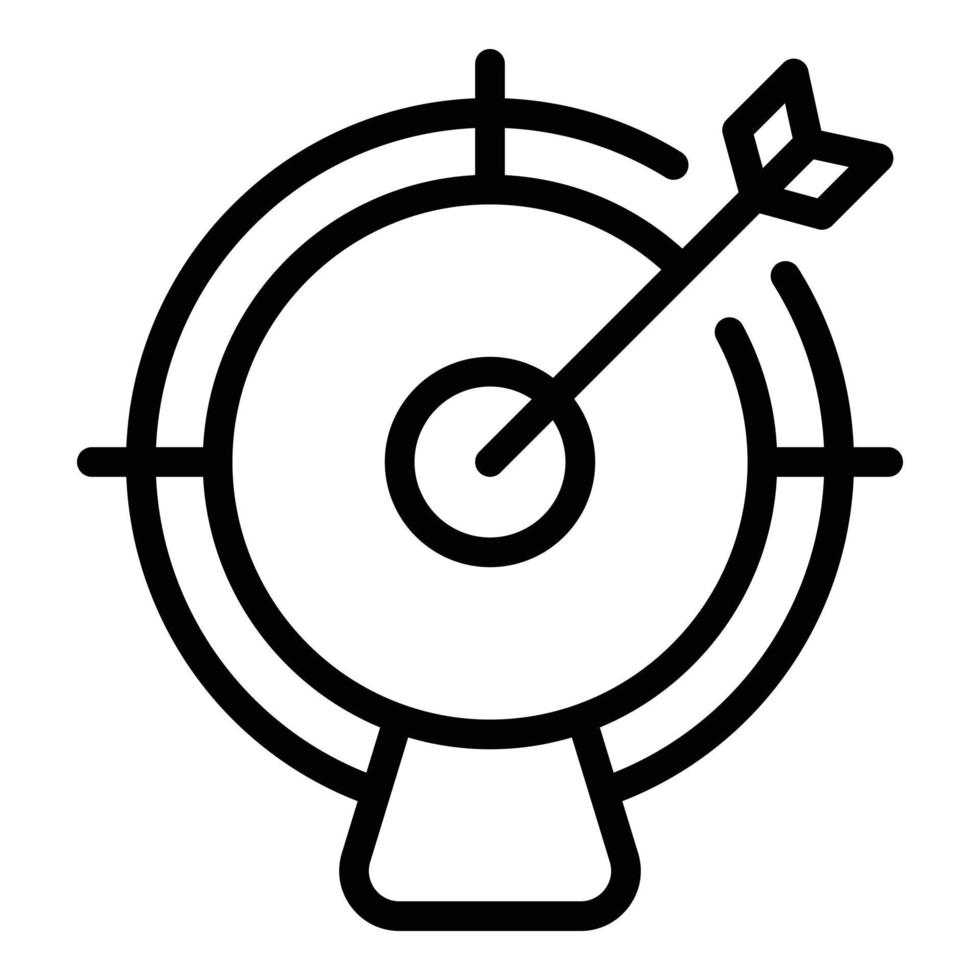 Goal realization icon, outline style vector