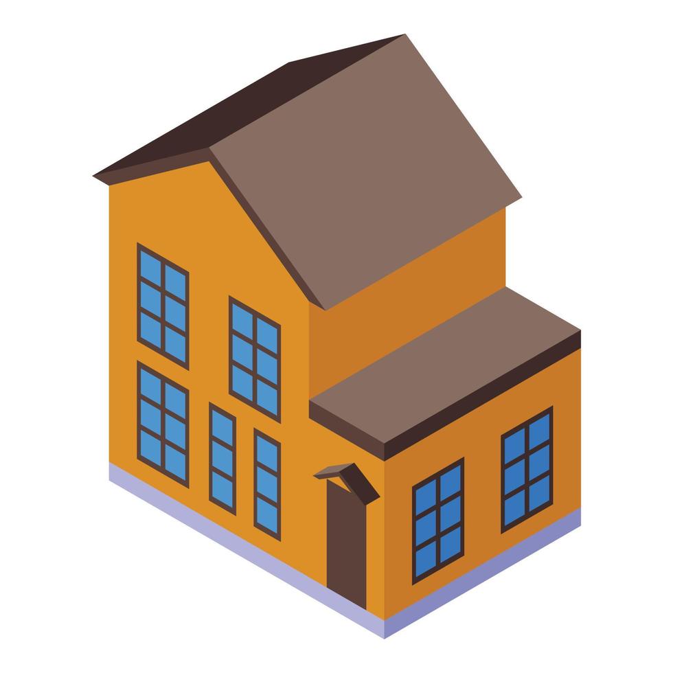 Town house icon, isometric style vector