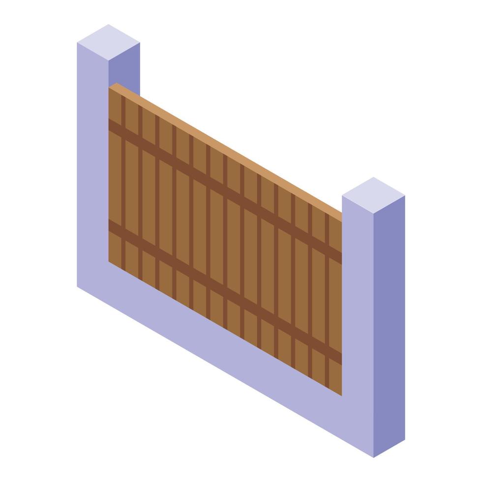 Fence icon, isometric style vector
