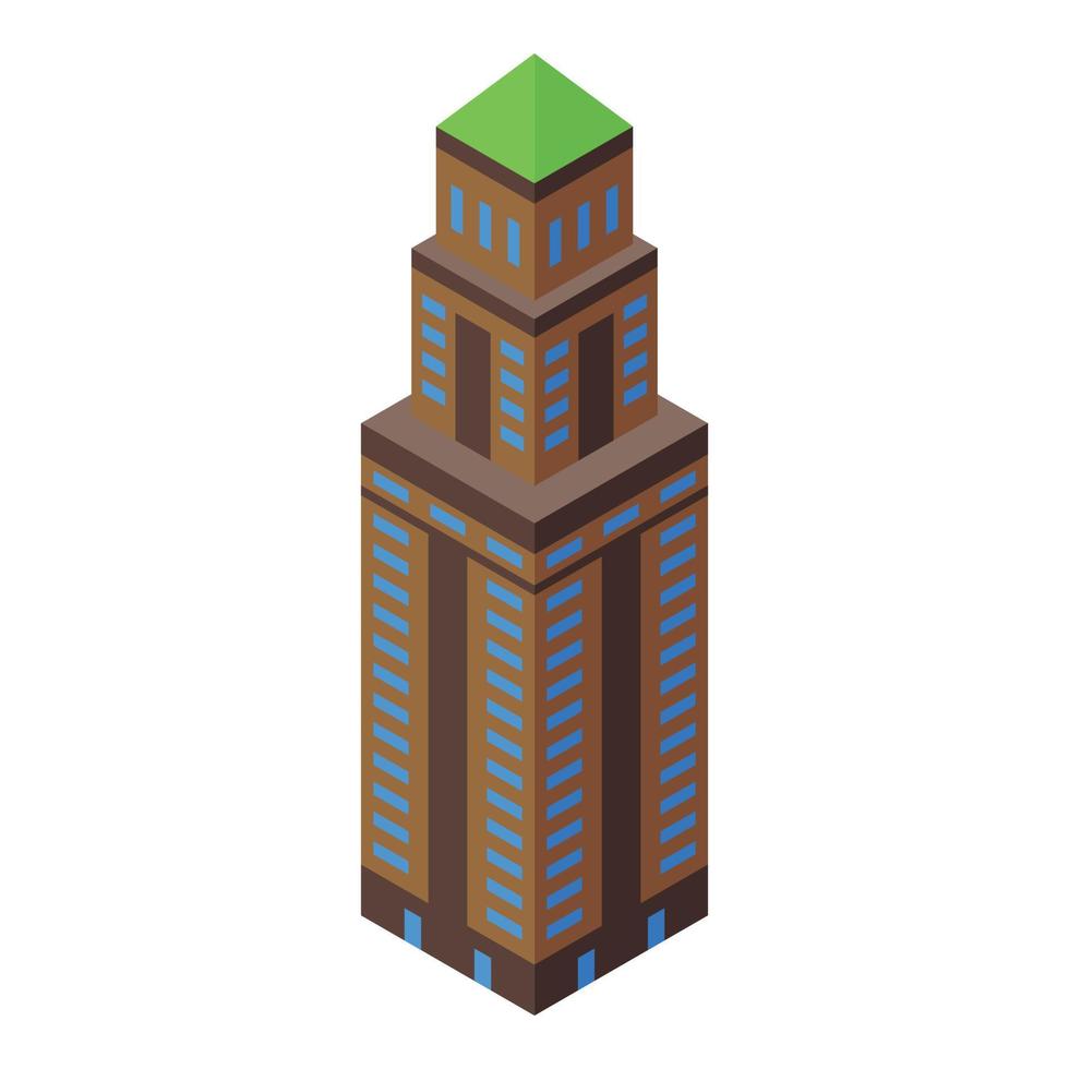 Business skyscraper icon, isometric style vector