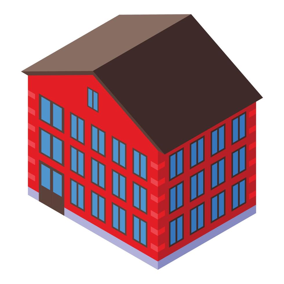 City architecture icon, isometric style vector