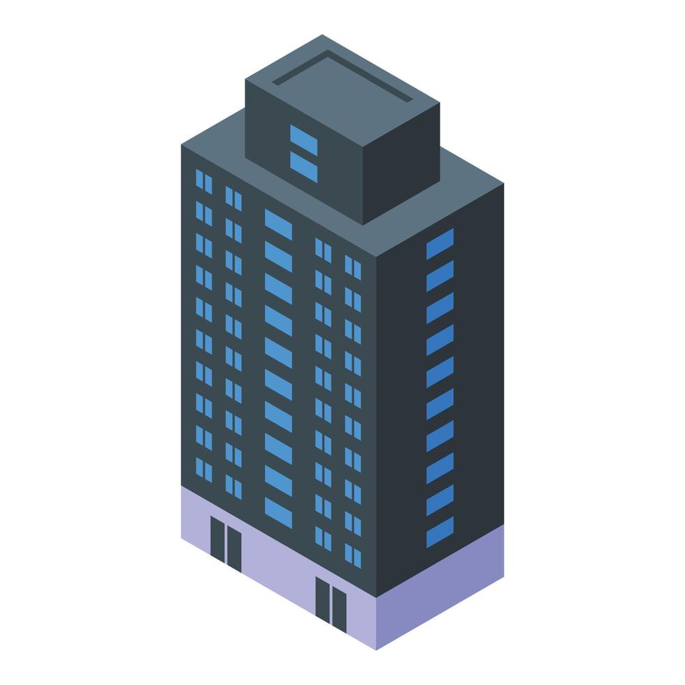 Building office icon, isometric style vector