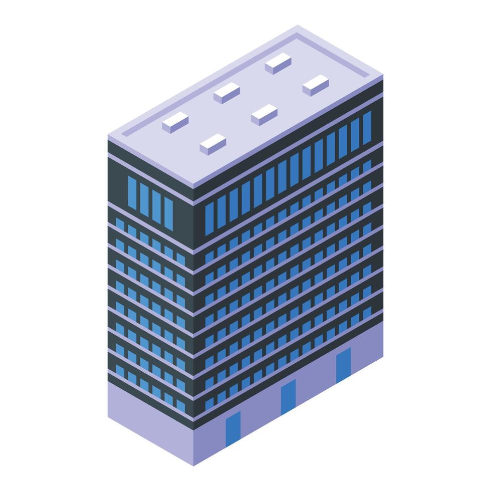 Estate building icon, isometric style vector