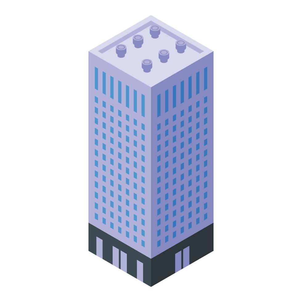 Business service building icon, isometric style vector