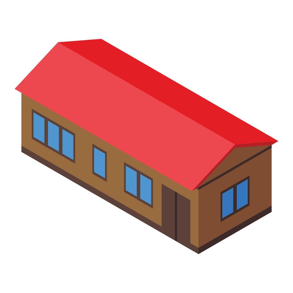 Urban building icon, isometric style vector