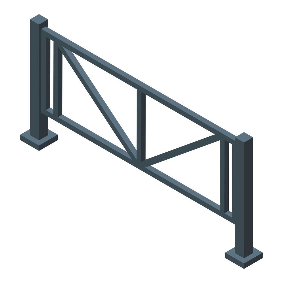 Gate icon, isometric style vector