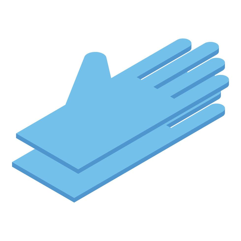 Protective gloves icon, isometric style vector