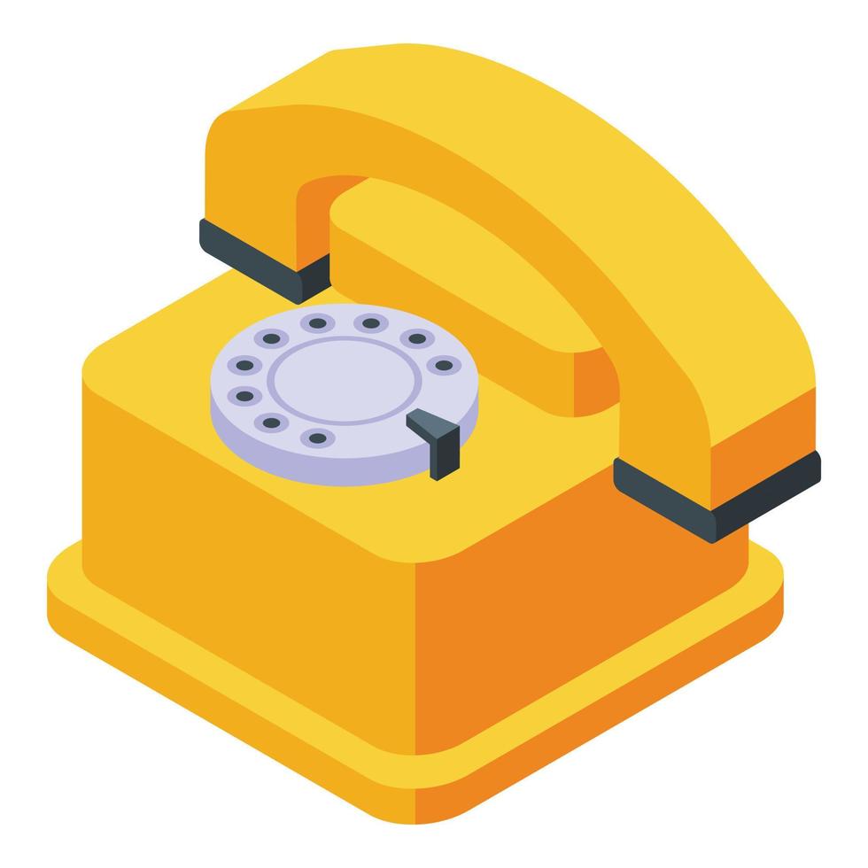 Agent phone icon, isometric style vector