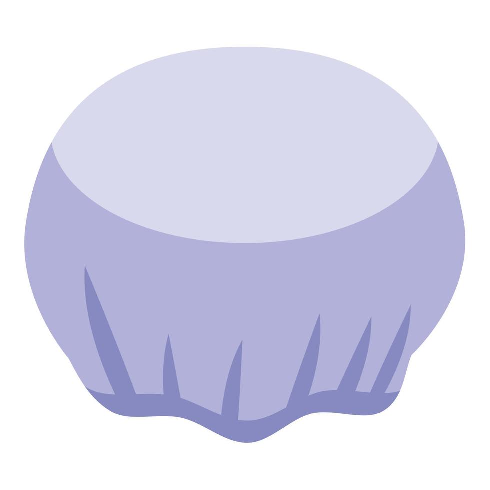 Fabric swimming cap icon, isometric style vector