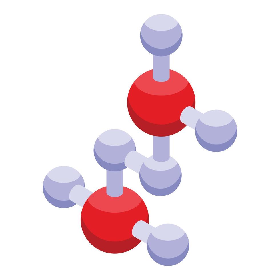 Biodegradable atoms icon, isometric style vector