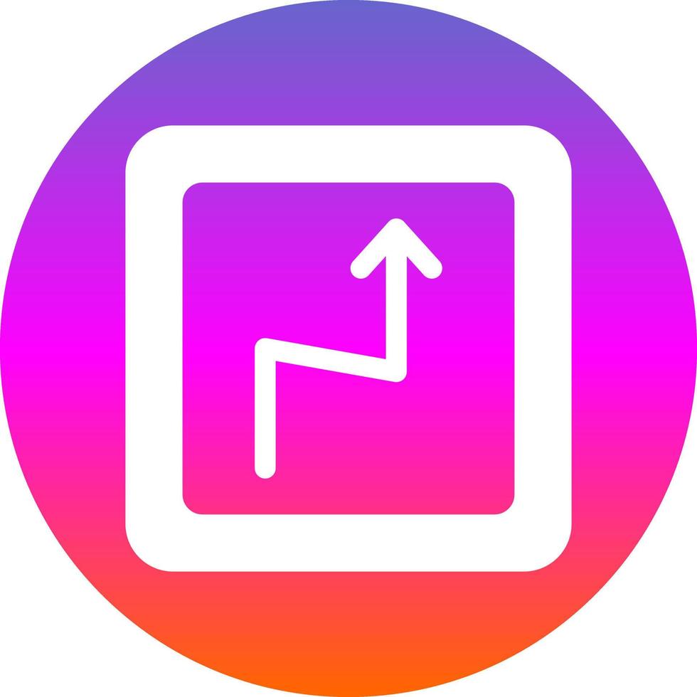 Sharp Bend Vector Icon Design