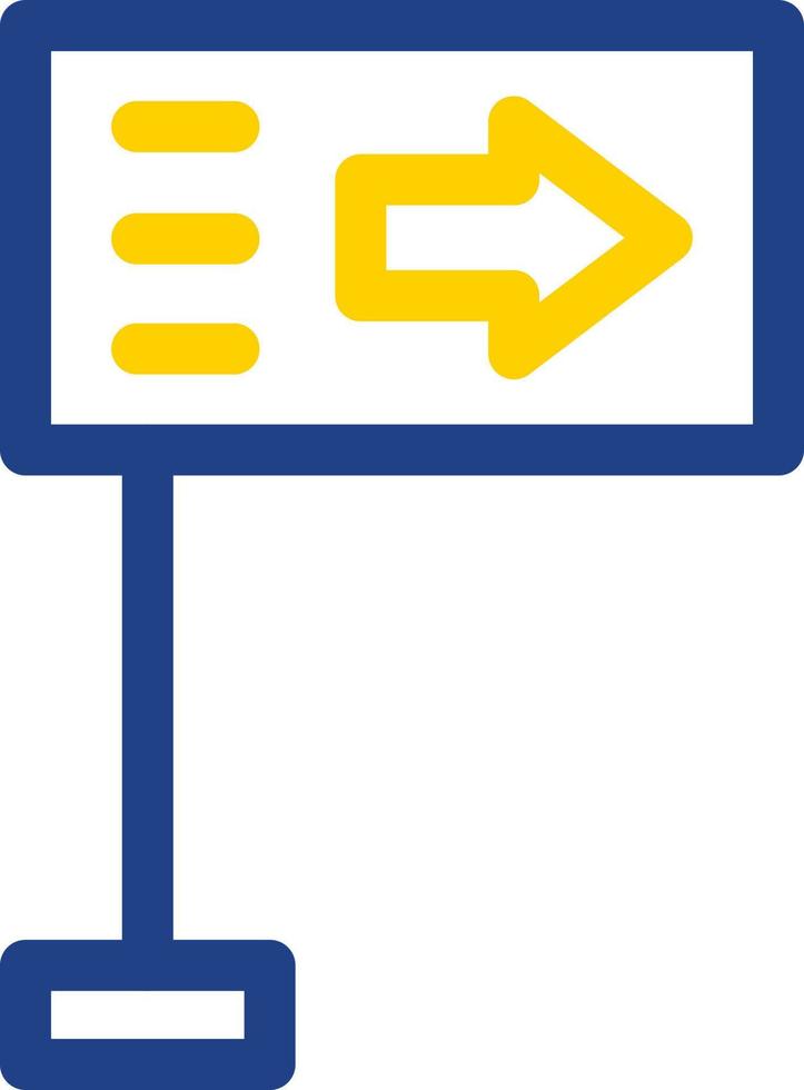 Road Sign Billboard Vector Icon Design
